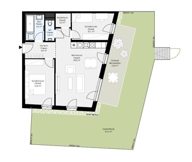 Wohnung zur Miete 805,93 € 3 Zimmer 65,7 m² Erdgeschoss Wiener Neustadt 2700