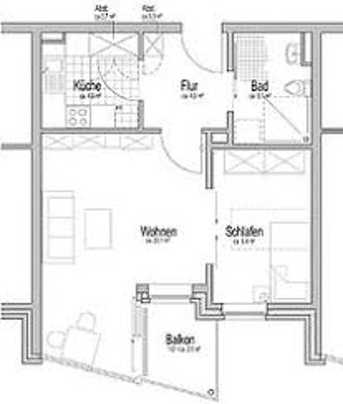 Apartment zur Miete 696 € 2 Zimmer 48 m² Heidestieg Harksheide Norderstedt 22844