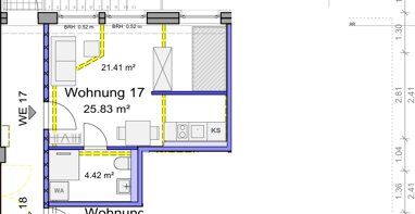 Apartment zur Miete 335 € 1 Zimmer 25,8 m² 2. Geschoss Fürstenstraße 63-65 Sonnenberg 215 Chemnitz 09130