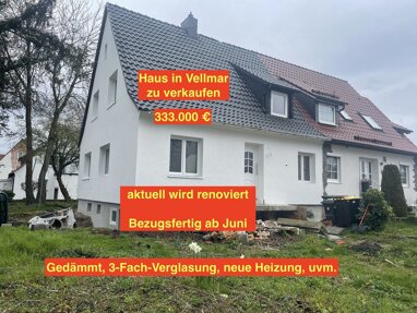 Doppelhaushälfte zum Kauf Provisionsfrei 333.000 € 5 Zimmer 139,8 m² 488 m² Grundstück Frommershäuser Str. 82 Frommershausen Vellmar 34246