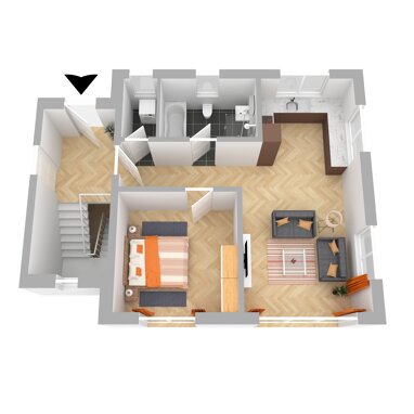 Wohnung zum Kauf Provisionsfrei 265.000 € 2,5 Zimmer Martin-Luther-Straße 66 Strullendorf Strullendorf 96129