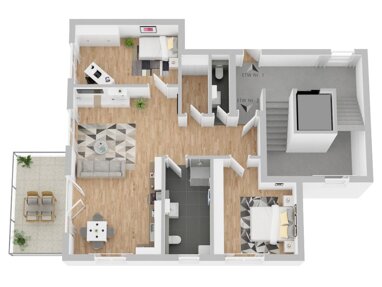 Wohnung zum Kauf Provisionsfrei 365.000 € 3 Zimmer 87,6 m² Erdgeschoss Ob dem Dorf 3 Marbach Villingen-Schwenningen 78052