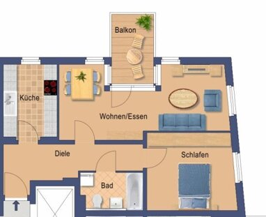 Wohnung zum Kauf Provisionsfrei 228.134,40 € 2 Zimmer 59,4 m² 1. Geschoss Grünauer Straße 125 Köpenick Berlin 12557