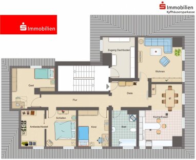 Wohnung zur Miete 660 € 4 Zimmer 108,4 m² 3. Geschoss Sondershausen Sondershausen 99706