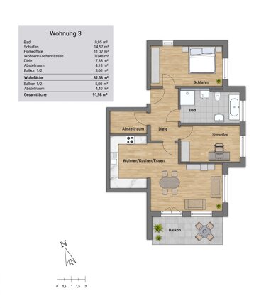 Wohnung zum Kauf Provisionsfrei 486.000 € 3 Zimmer 83 m² 1. Geschoss Schrobenhausen Schrobenhausen 86529