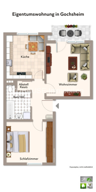 Wohnung zum Kauf 167.000 € 2 Zimmer 62 m² Gochsheim Gochsheim 97469
