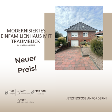 Haus zum Kauf 309.000 € 4 Zimmer 107 m² 707 m² Grundstück Hinte Hinte 26759