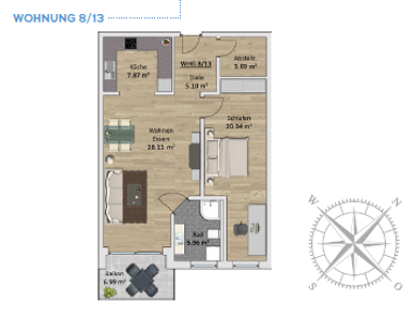 Wohnung zur Miete 680 € 2 Zimmer 74,8 m² 1. Geschoss Habichtring Ampfing Ampfing 84539
