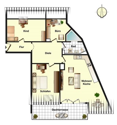 Wohnung zum Kauf 595.000 € 4 Zimmer 89 m² Ottobrunn 85521