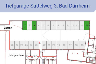 Tiefgaragenstellplatz zum Kauf provisionsfrei 28.900 € Sattelweg 3 Bad Dürrheim Bad Dürrheim 78073