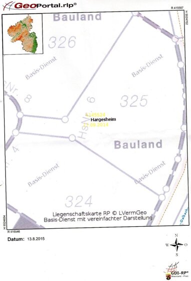 Grundstück zum Kauf Provisionsfrei 199.000 € 737 m² Grundstück An der Dalbach 6 Hargesheim 55595