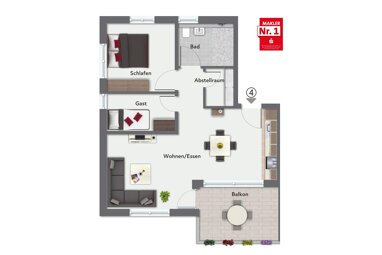 Wohnung zum Kauf Provisionsfrei 234.900 € 3 Zimmer 65 m² Niedersfeld Winterberg 59955