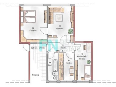 Wohnung zur Miete 380 € 3 Zimmer 58 m² Erdgeschoss Windmühlenweg 7g Bad Düben Bad Düben 04849