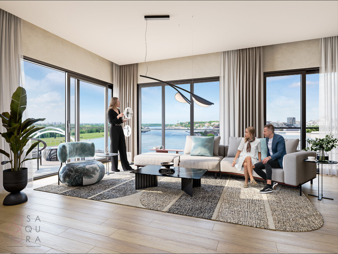 Wohnung zum Kauf provisionsfrei 349.888 € 2 Zimmer 61,7 m²<br/>Wohnfläche Belgrad Waterfront