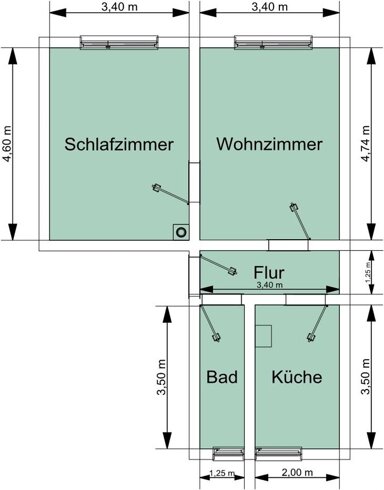 Studio zur Miete 285 € 2 Zimmer 48,3 m² 4. Geschoss R.-Köcher-Straße 11 Lobenstein Bad Lobenstein 07356