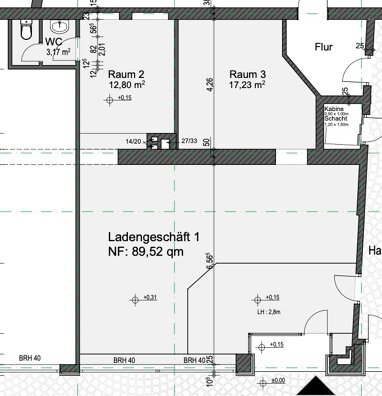Laden zur Miete 1.850 € 3 Zimmer 122,7 m² Verkaufsfläche Neustadt Braunschweig 38100