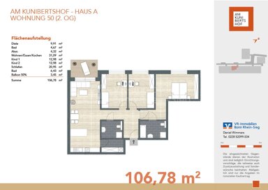 Wohnung zum Kauf provisionsfrei 509.000 € 4 Zimmer 105,5 m² 2. Geschoss Witterschlick Alfter, Witterschlick 53347