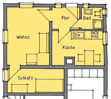 Apartment zur Miete 370 € 2 Zimmer 41 m² Erdgeschoss frei ab sofort Josef-Kohlschein-Straße 28 Warburg Warburg 34414