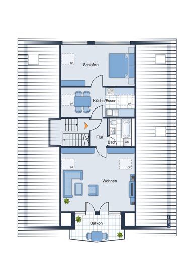Wohnung zur Miete 800 € 2 Zimmer 65,5 m² Erdgeschoss Kernstadt - Nordost Bruchsal 76646