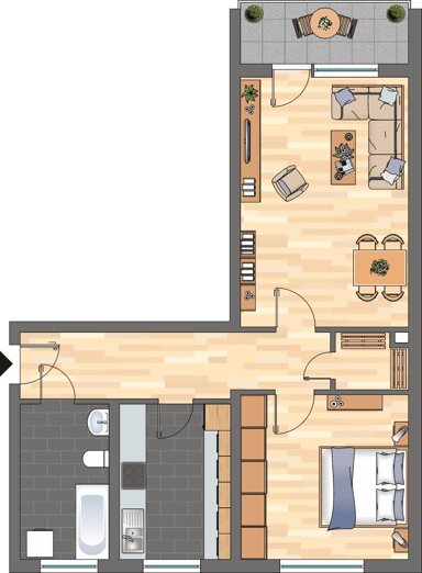 Wohnung zur Miete 479 € 2 Zimmer 63,8 m² 3. Geschoss frei ab 14.03.2025 Eschenweg 3 Haßloch 67454