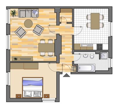 Wohnung zur Miete 489 € 2 Zimmer 63,5 m² 2. Geschoss frei ab sofort Maybachstraße 42 Hillerheide Recklinghausen 45659