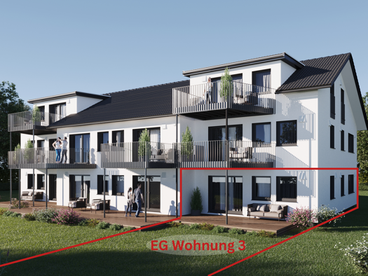 Terrassenwohnung zum Kauf provisionsfrei als Kapitalanlage geeignet 377.900 € 3 Zimmer 86 m² Lange Straße 20 Herbertingen 88518