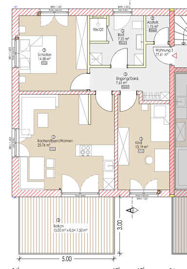 Wohnung zum Kauf 298.454 € 3,5 Zimmer 77,6 m² 1. Geschoss Tann Tann 84367