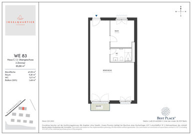 Bürogebäude zum Kauf 2.014 € 2 Zimmer 65,9 m² Bürofläche Eiswerderstraße 10 Haselhorst Berlin 13585