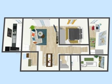 Wohnung zur Miete 595 € 3 Zimmer 85 m² 2. Geschoss Rüssenstraße 19 Wahlbezirk 12 Suhl 98527