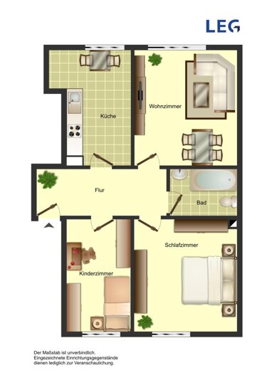 Wohnung zur Miete 470 € 3 Zimmer 62,5 m² 1. Geschoss Am Friedrichsberg 18 Mitte Bergkamen 59192