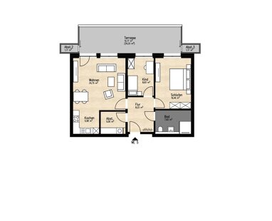 Penthouse zum Kauf Provisionsfrei 345.500 € 3 Zimmer 91,1 m² 1. Geschoss Twistringen Twistringen 27239