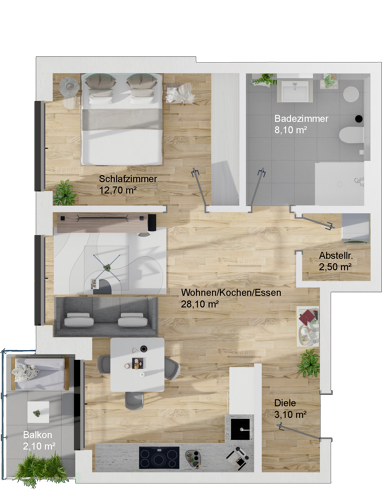 Wohnung zum Kauf Provisionsfrei 265.900 € 2 Zimmer 56,6 m² 1. Geschoss Reimelstraße 3a Ravolzhausen Neuberg 63543