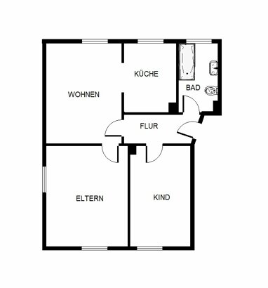 Wohnung zur Miete 379 € 3 Zimmer 54,1 m² 1. Geschoss Bülsestraße 66 Scholven Gelsenkirchen 45896