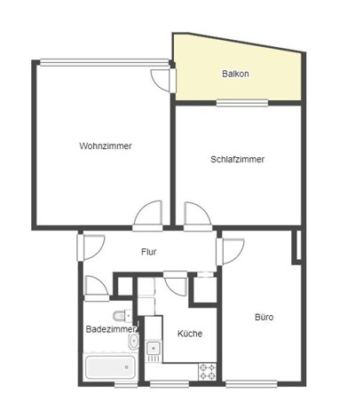 Wohnung zur Miete 400 € 3 Zimmer 60 m² 2. Geschoss Jürgenkohl Goslar 38642