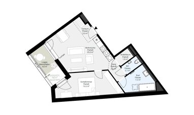 Wohnung zur Miete 601,45 € 2 Zimmer 55,8 m² 1. Geschoss Wiener Neustadt 2700