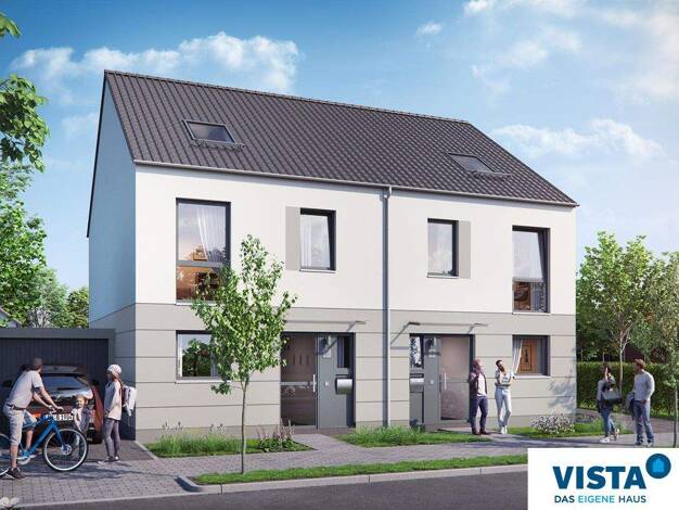 Doppelhaushälfte zum Kauf - Neubau 524.500 € 4 Zimmer 128,6 m² 274 m² Grundstück Frankfurter Straße 28 Babenhausen 64832