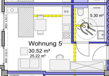 Apartment zur Miete 335 € 1 Zimmer 30 m² 2. Geschoss Fürstenstraße 63-65 Sonnenberg 215 Chemnitz 09130