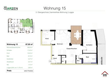 Wohnung zum Kauf Provisionsfrei 540.000 € 3 Zimmer 87 m² 3. Geschoss Gertraudenstraße 12 Domberg Bamberg 96050