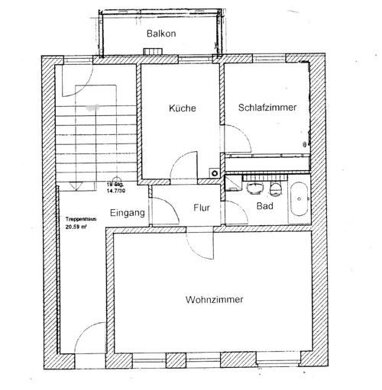 Wohnung zur Miete 370 € 2 Zimmer 60 m² Erdgeschoss Hersfelder Straße 1 Arnstadt Arnstadt 99310