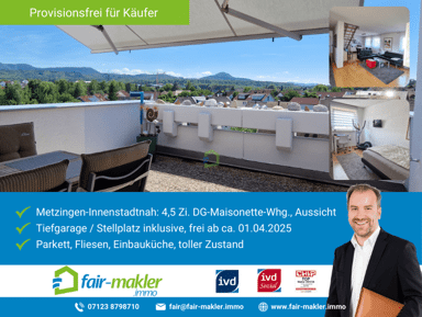 Wohnung zum Kauf provisionsfrei 499.000 € 4,5 Zimmer 127,9 m² 4. Geschoss Metzingen Metzingen 72555