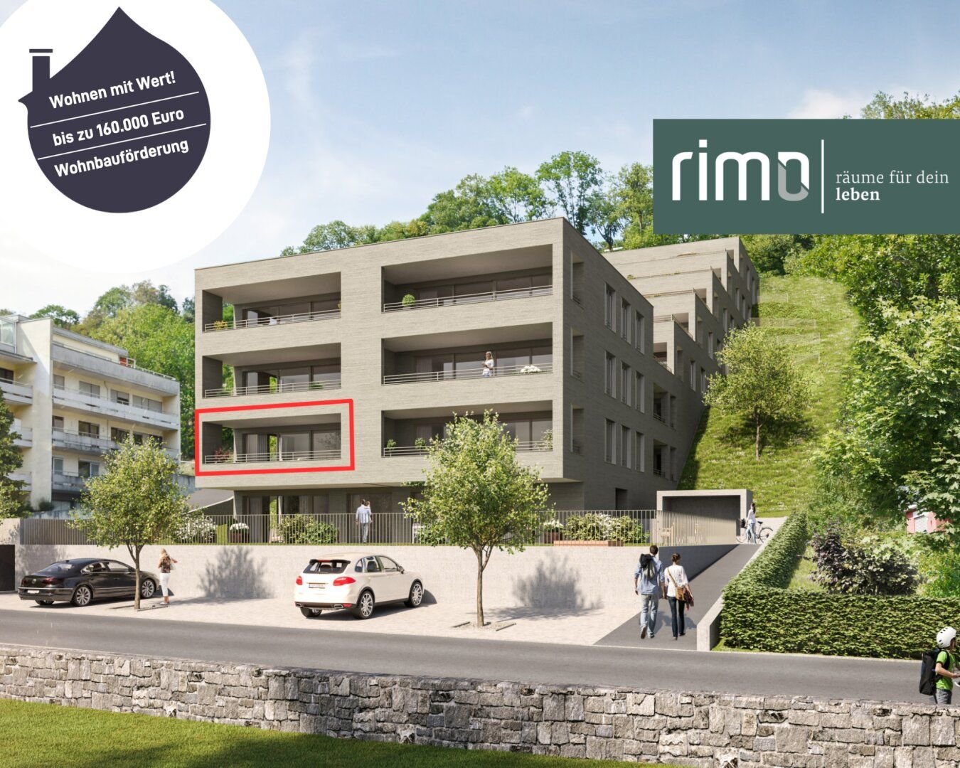 Terrassenwohnung zum Kauf 595.000 € 3 Zimmer 78,8 m²<br/>Wohnfläche 1.<br/>Geschoss 31.03.2026<br/>Verfügbarkeit Mutterstraße 11 Feldkirch 6800