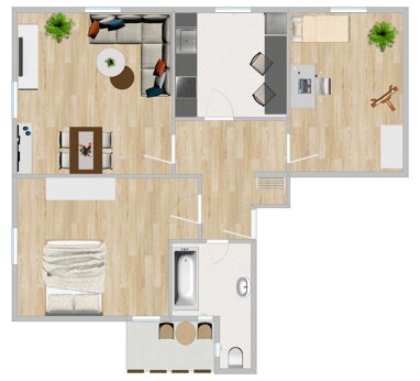 Wohnung zur Miete 415 € 3 Zimmer 69 m² 2. Geschoss Wilhelm-Weber-Hof 14 Stadtmitte Nord Gera 07545