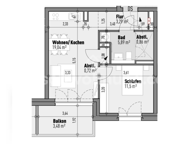 Wohnung zur Miete 626 € 2 Zimmer 45 m² 1. Geschoss Rumphorst Münster 48147