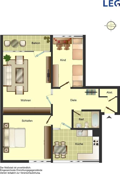 Wohnung zur Miete nur mit Wohnberechtigungsschein 421 € 3 Zimmer 77,4 m² 3. Geschoss frei ab 08.01.2025 Eggersten Ring 24 Kreuztal Kreuztal 57223