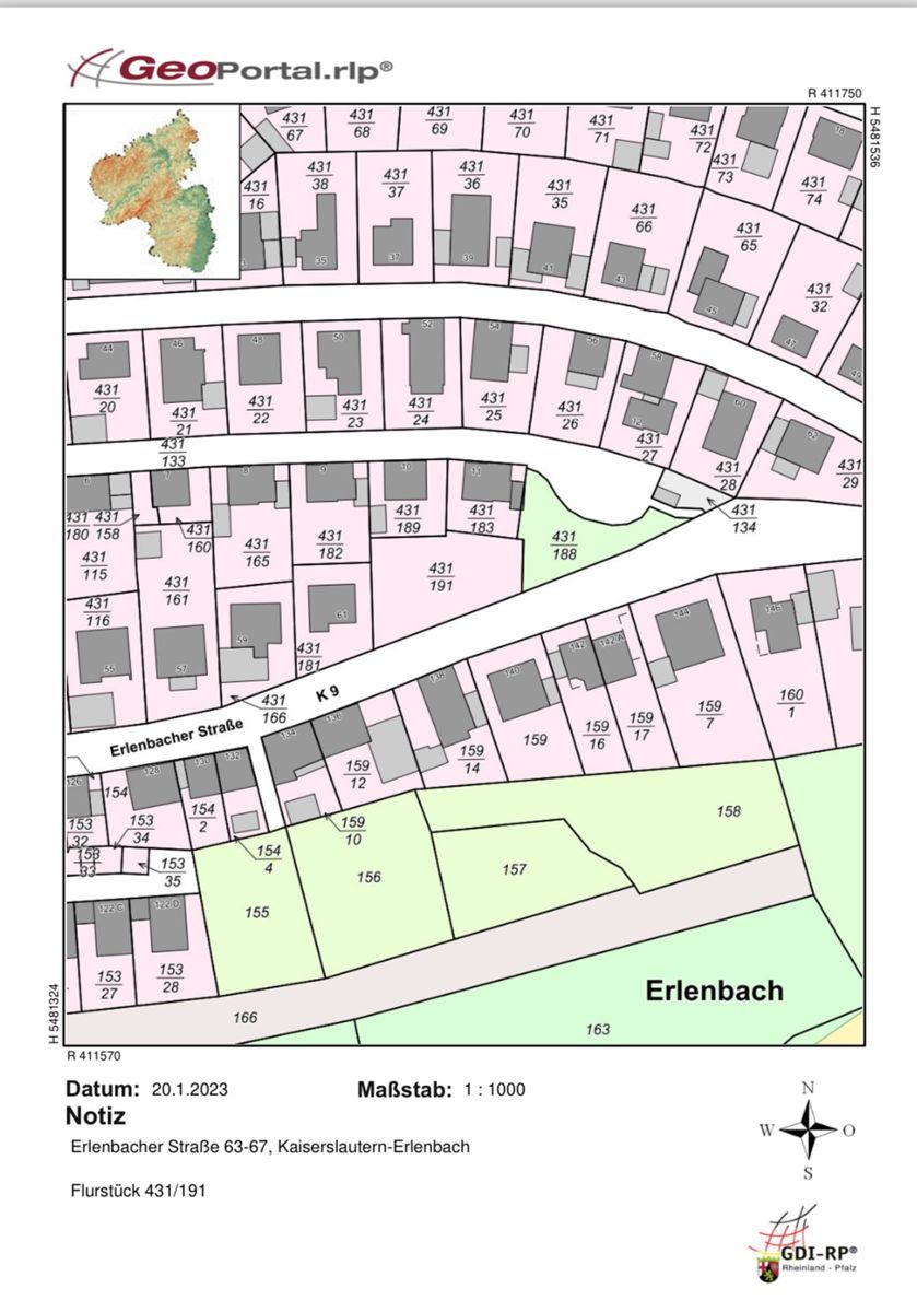 Grundstück zum Kauf 230.000 € 662 m²<br/>Grundstück Erlenbach - Osten Kaiserslautern / Erlenbach 67659