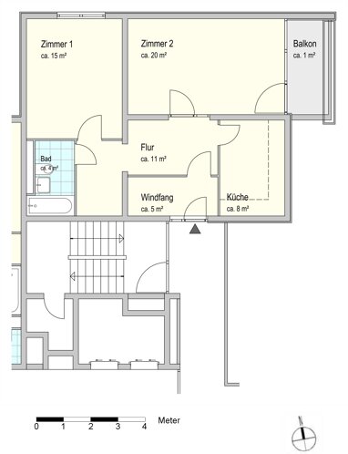 Wohnung zur Miete 442 € 2 Zimmer 65,1 m² 8. Geschoss Neuwieder Straße 3 Tenever Bremen 28325