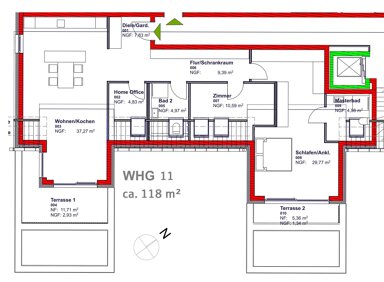 Wohnung zur Miete 1.720 € 4 Zimmer 118 m² 2. Geschoss frei ab 01.04.2025 Limbach 1 Schwabach 91126