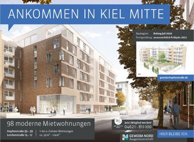 Wohnung zur Miete 1.681 € 3 Zimmer 125 m² 4. Geschoss Hopfenstraße 37 Vorstadt Kiel 24103