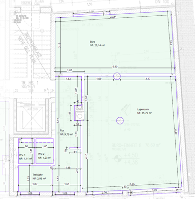 Büro-/Praxisfläche zur Miete provisionsfrei 900 € 2 Zimmer 73,8 m² Bürofläche Schwabenstraße 3 Stadtpark / Stadtgrenze 20 Fürth 90762