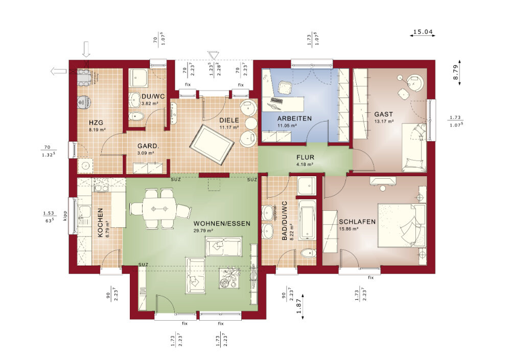 Bungalow zum Kauf Provisionsfrei 593.454 € 5 Zimmer 118 m²<br/>Wohnfläche 474 m²<br/>Grundstück Grolsheim 55459